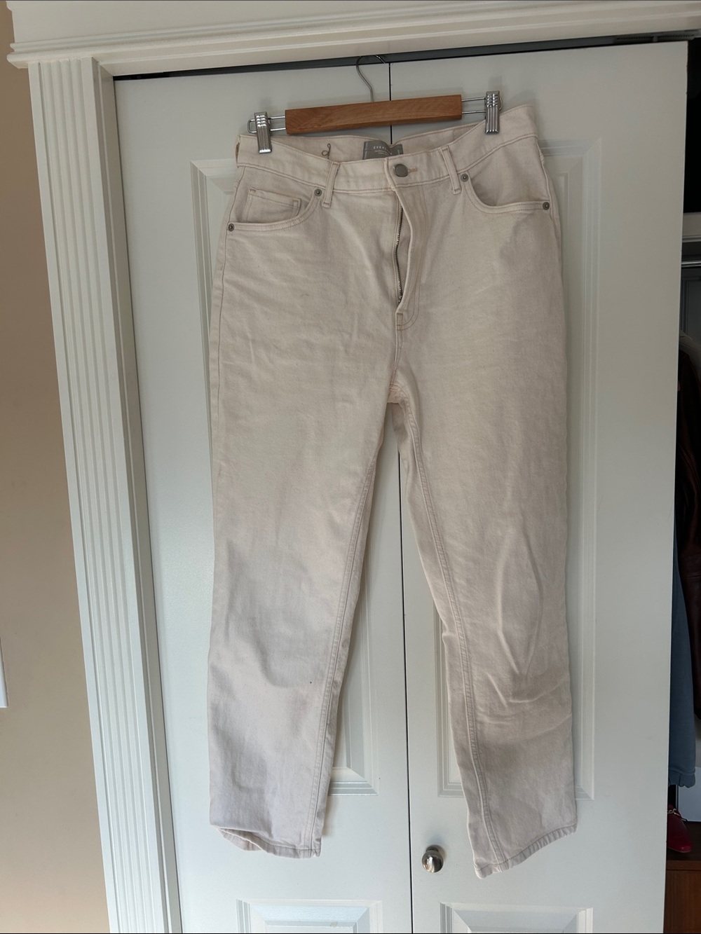 Everlane Cream Straight-Leg Jeans